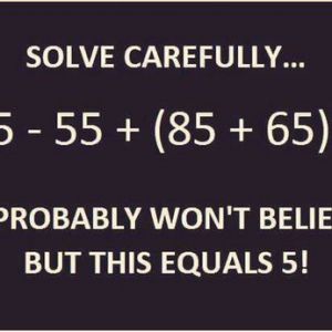 这道数学题的答案是5！难倒你了吗?